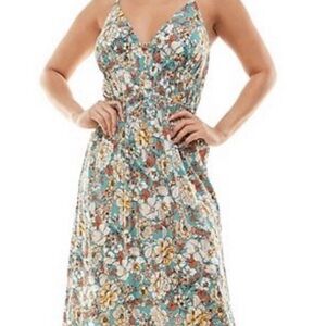 Lily Rose Teal Floral Maxi Dress | Jr Large